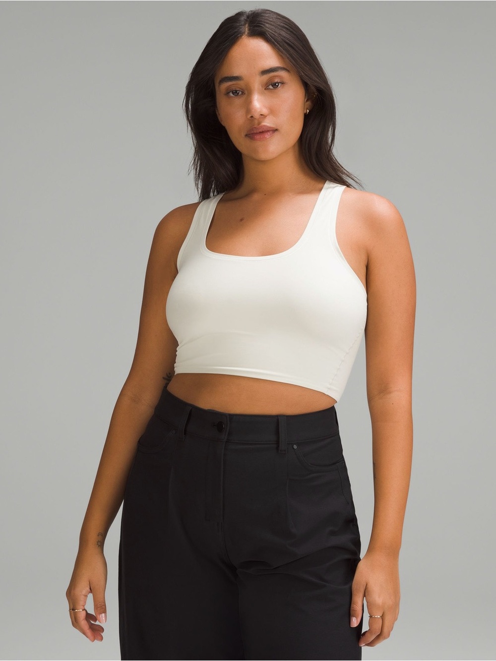 Bundle of 2 Lululemon Wundermost Ultra-Soft Nulu Scoop-Neck Cropped Tanks, M